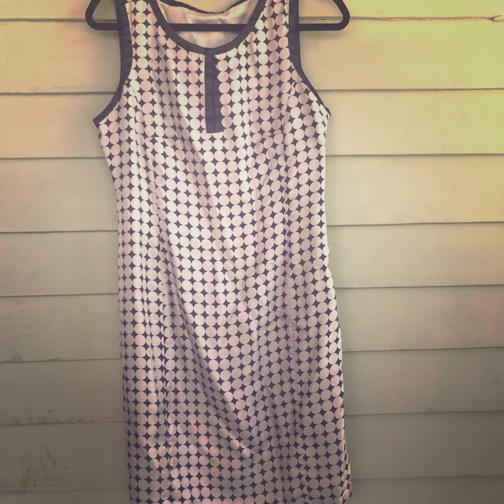 Silk patterned shift dress